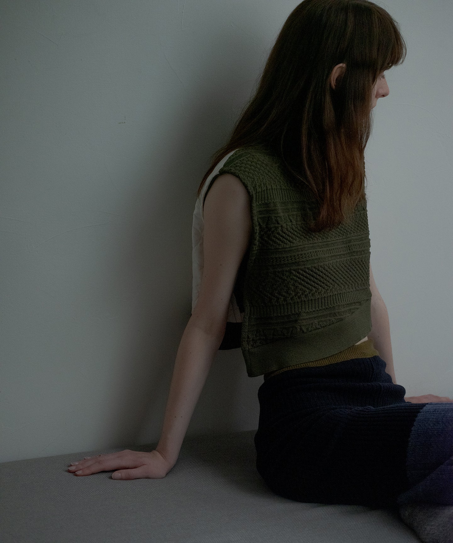 BUMPY SWITCH KNIT VEST