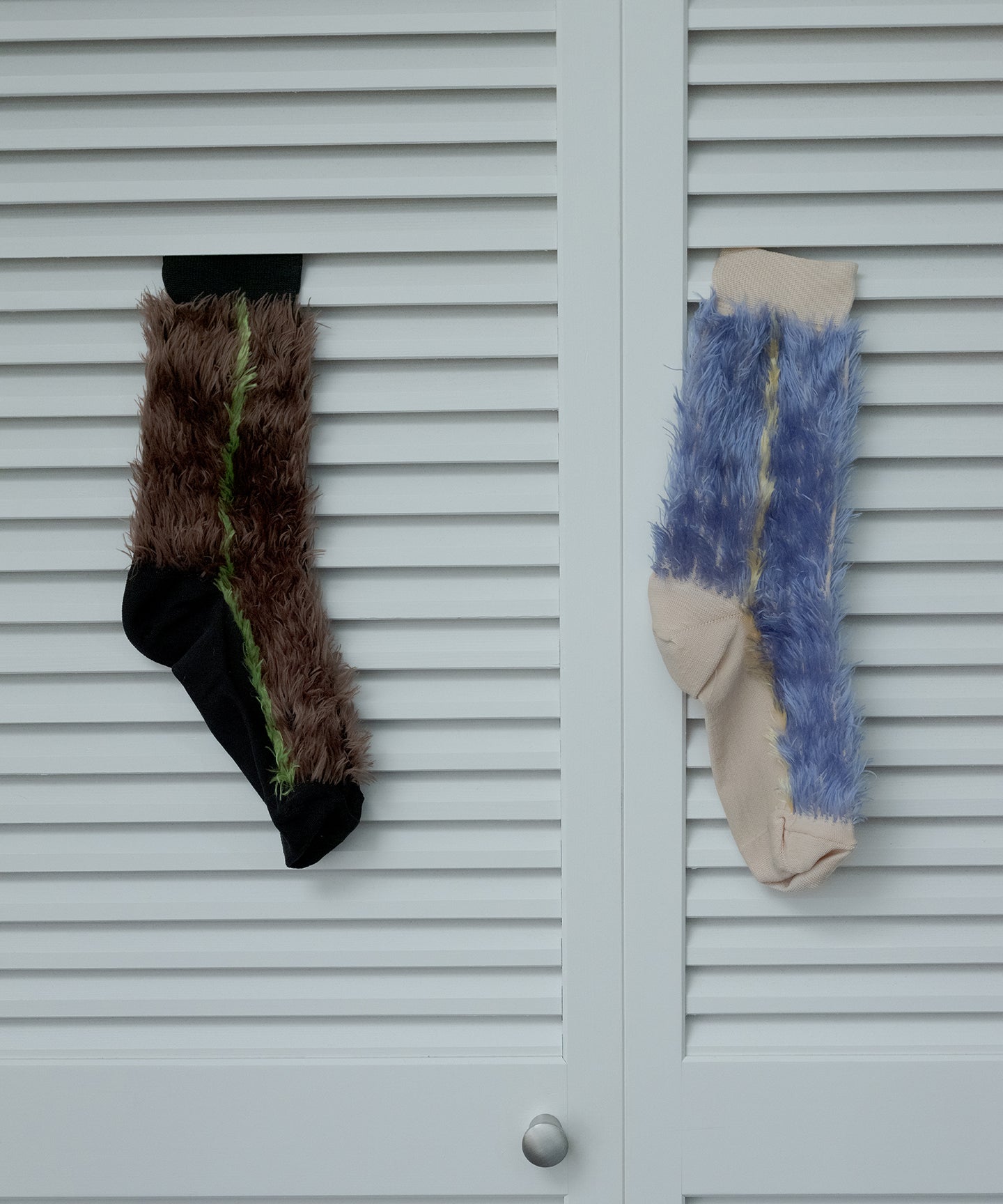 SIDE LINE FAKE FUR SOCKS